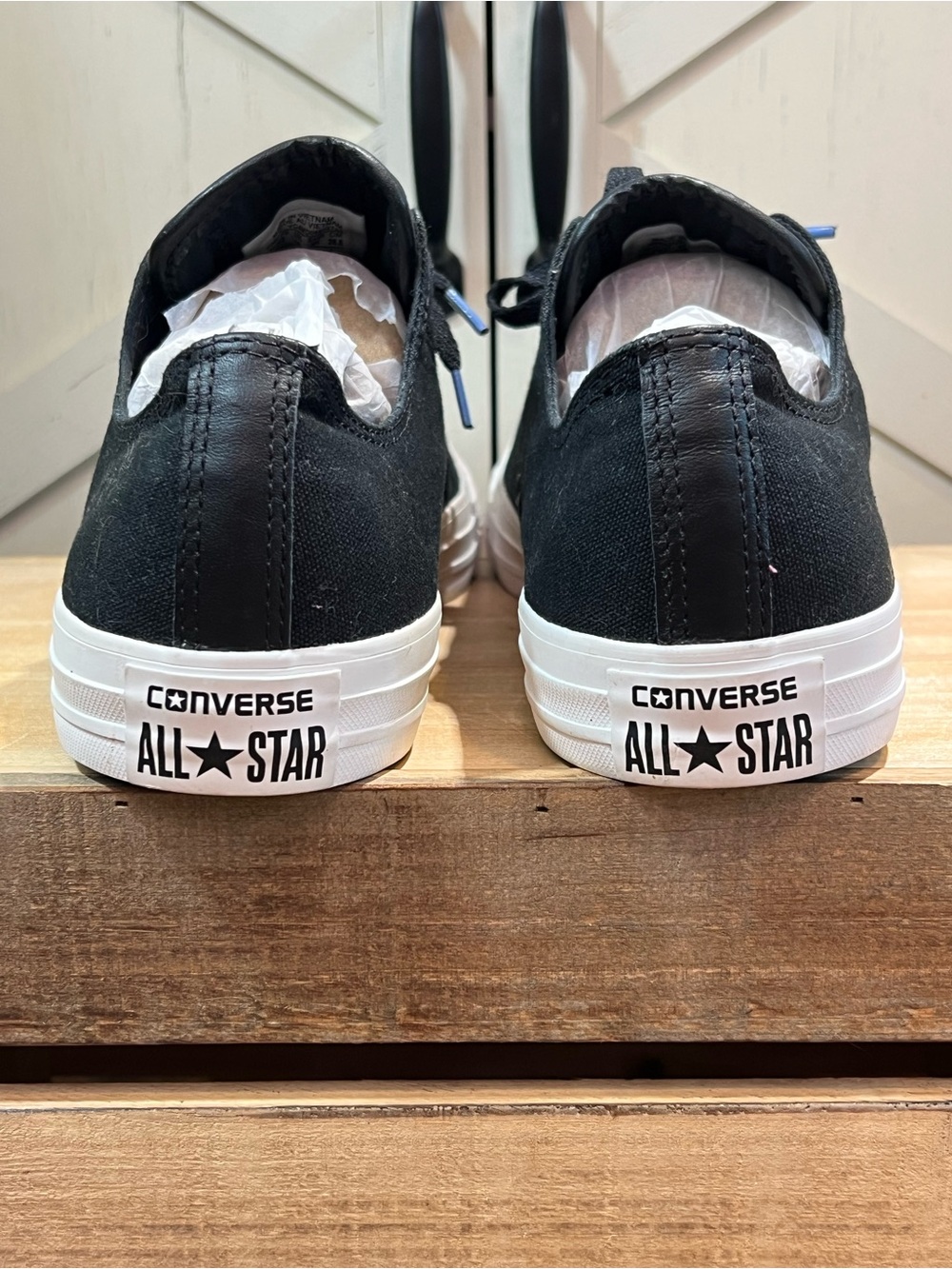 Converse Chuck Taylor II Low Top Black & Blue Sneaker Mens 10 NEW - Picture 6 of 11